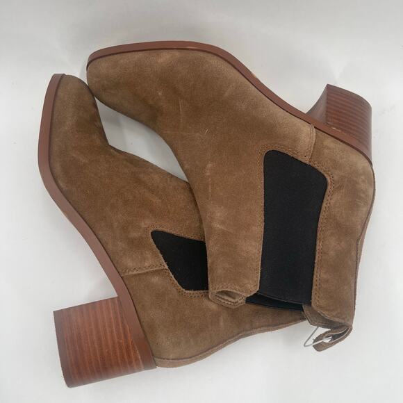 STEVE MADDEN Rhiannon Boots Size 9 Suede Leather Heeled Pull On Ankle Booties - Picture 9 of 16